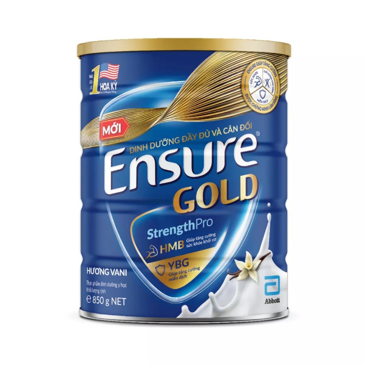 Sữa bột Abbott Ensure Gold YBG MIỄN DỊCH, VANI- hộp 400g Việt Nam (dành cho người lớn)